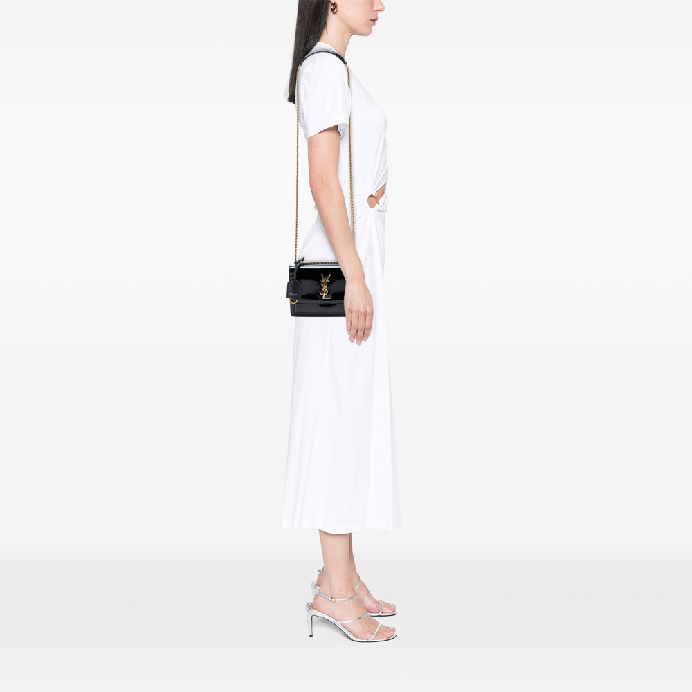Pre-Loved Saint Laurent Small Patent Monogram Sunset Crossbody - Picture 7 of 7